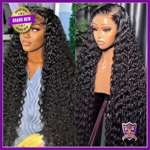 13x6 Lace Front Wig Human Hair Water Wave 200 Density Glueless